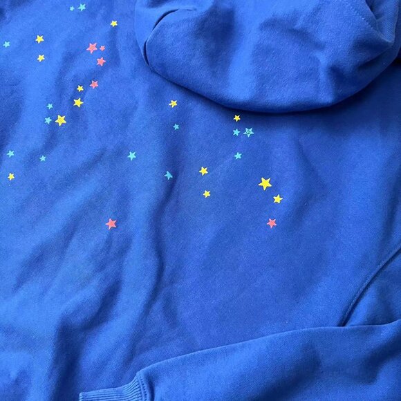 Sp5der Worldwide Blue TC Hoodie M Young Thug - Picture 6 of 6